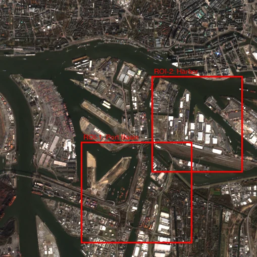 Sentinel-2 ROI detection in Hamburg port